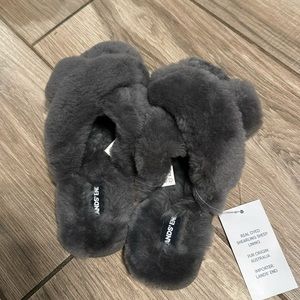 Lands end sheep slippers/slides